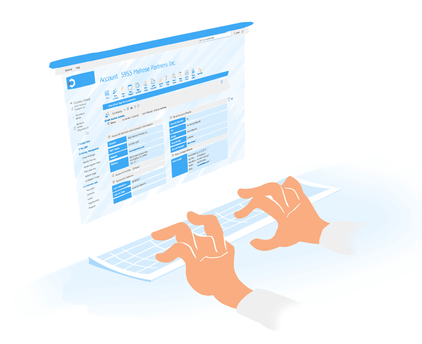 SharePoint CRM in SharePoint Flex Account Page